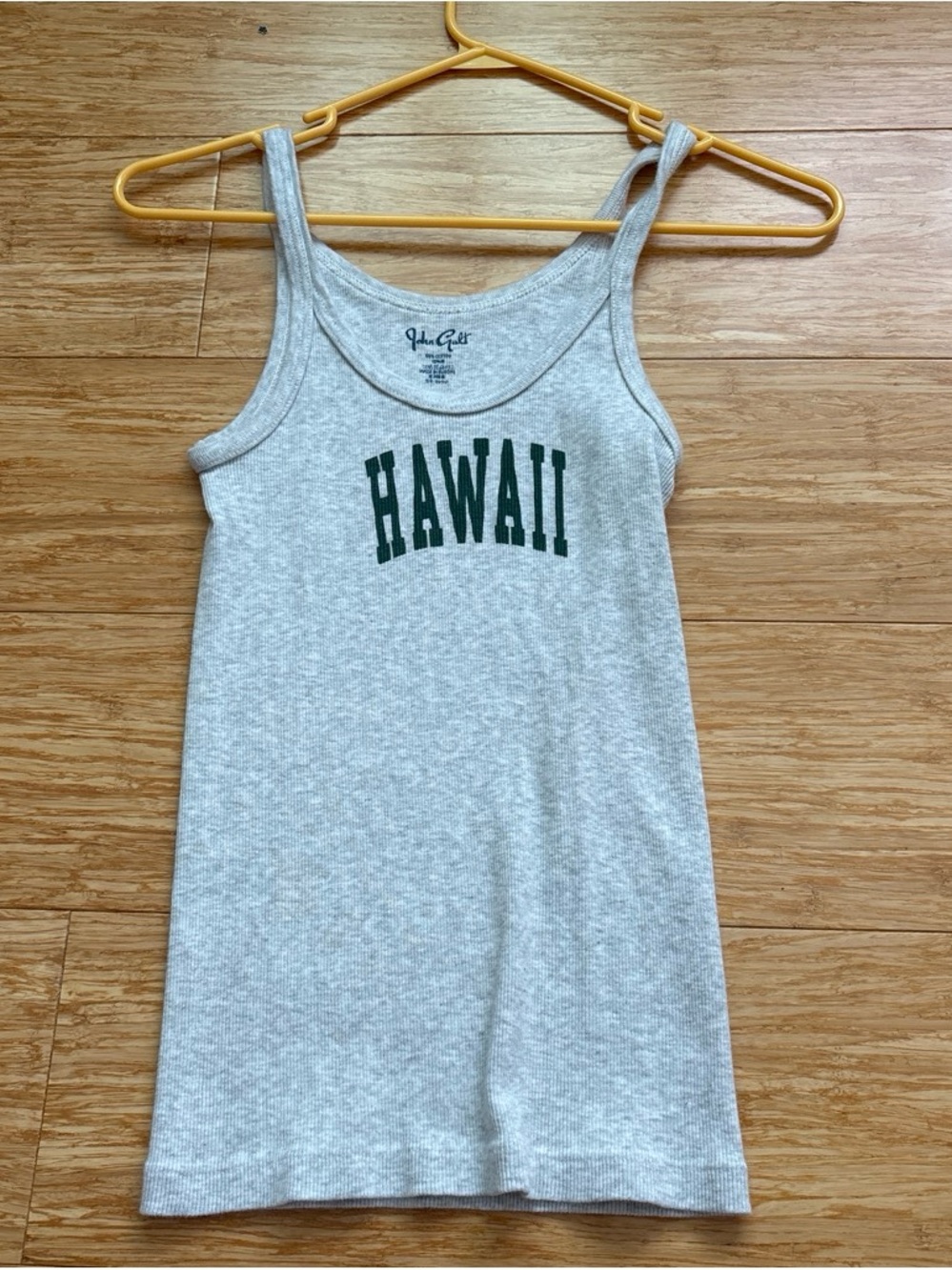 Brandy Melville Hawaii Tank Top with Green Lettering
